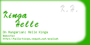 kinga helle business card